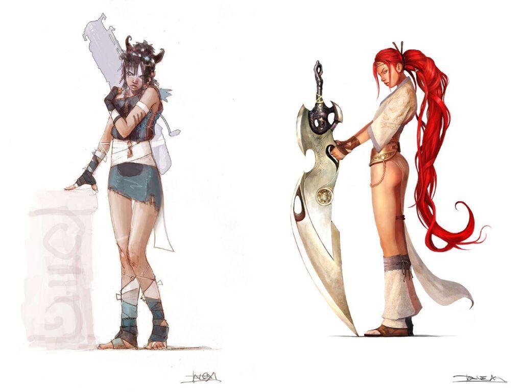 Kai e Nariko di Heavenly Sowrd - Art by TALEXI