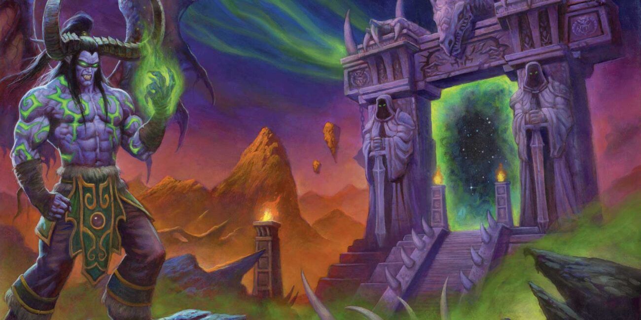 Illidan Stormrage davanti ad un portale
